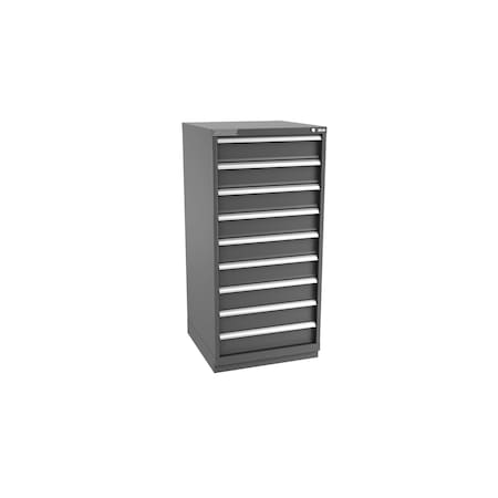 Champion Tool Storage Modular Drawer Cabinet, 9 Drawer, Dark Gray, Steel, 28 in W x 28-1/2 in D x 59-1/2 in H S27000901ILCFTB-DG